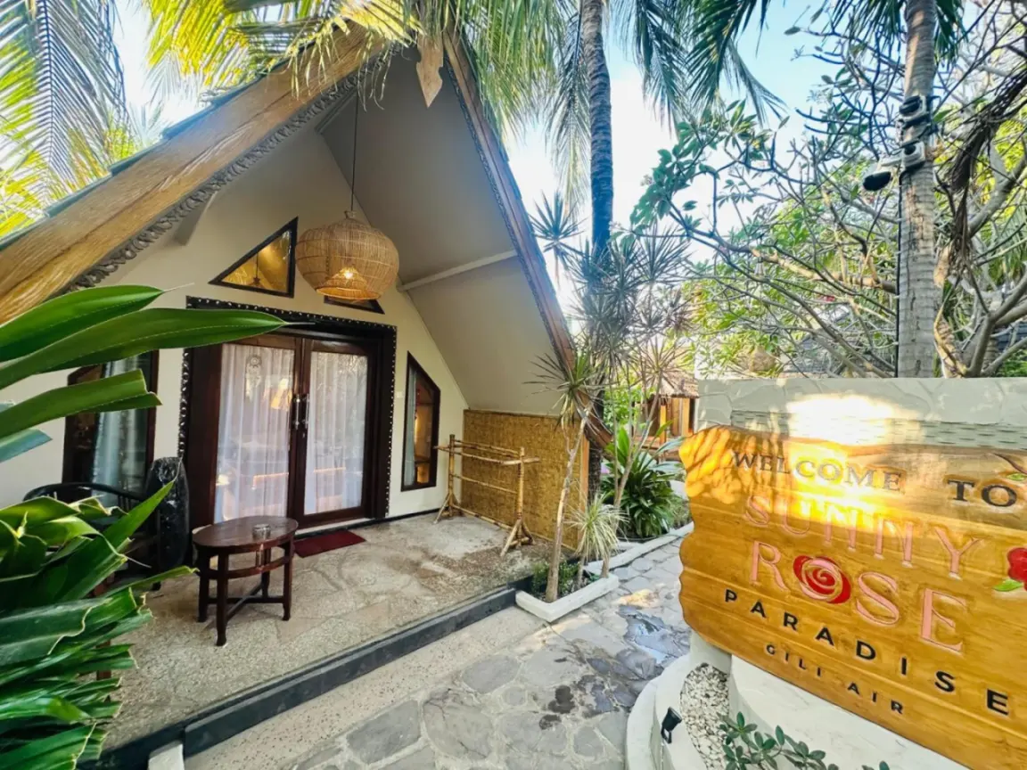 Cartel de bienvenida en Sunny Rose Paradise Gili Air - Adults Only