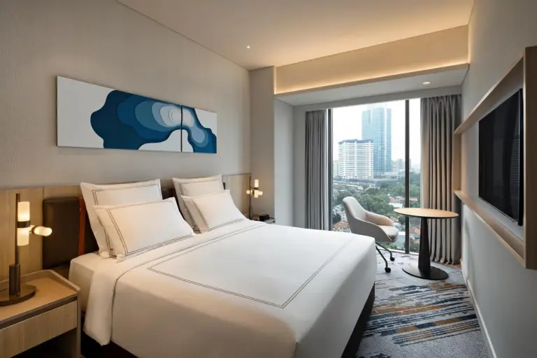 Schlafzimmer im Swissôtel Living Jakarta Mega Kuningan