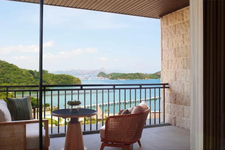 Balcony view from TA’AKTANA, Labuan Bajo overlooking the sea