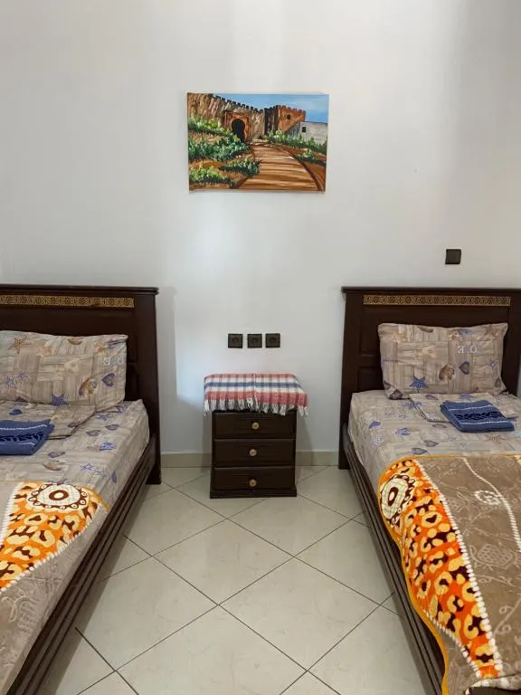 Cozy twin room at TANJALUCIA HOSTeL in Tangier