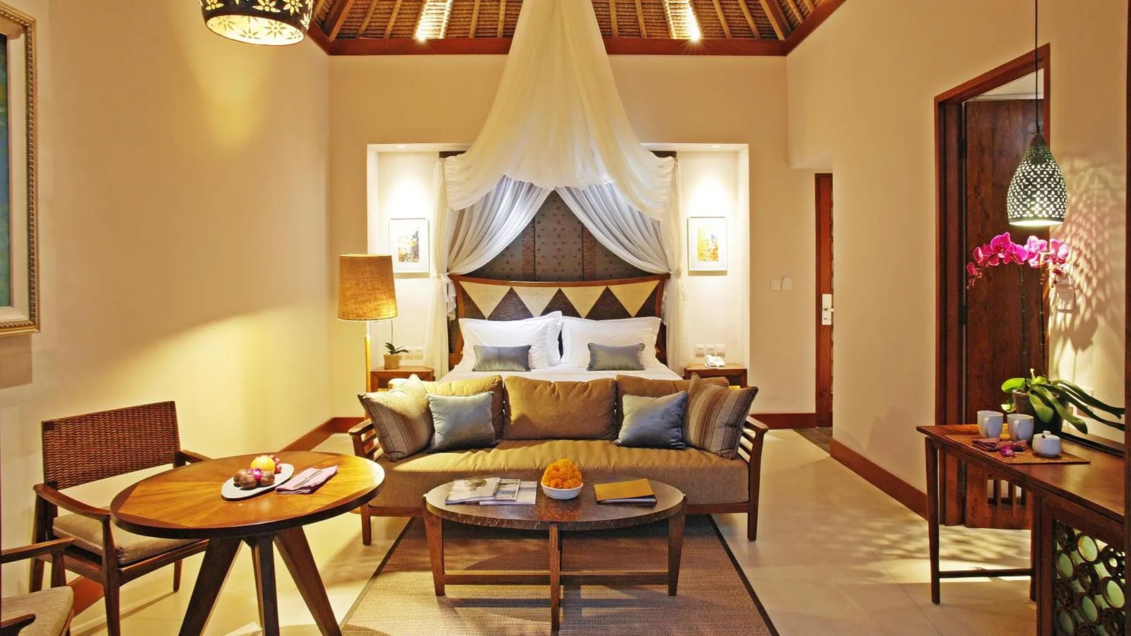 Cozy living area at Tejaprana Resort & Spa, Ubud