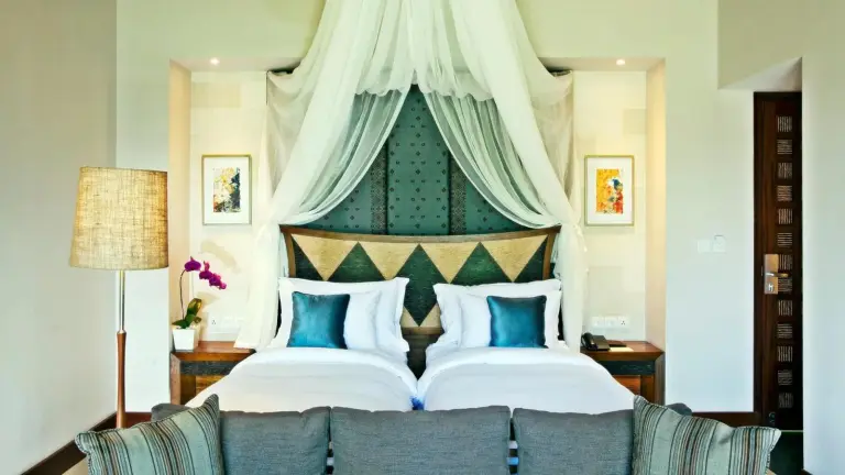 Twin bedroom at Tejaprana Resort & Spa, Ubud