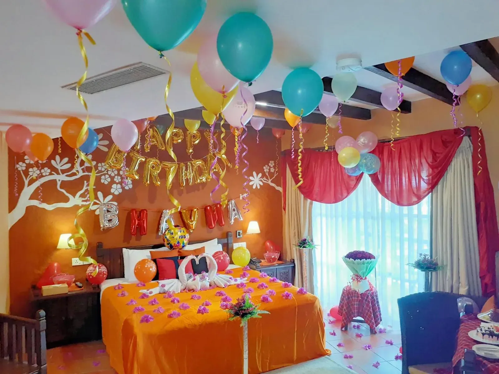 Habitación para celebración de cumpleaños en Temple Tree Resort & Spa, Pokhara