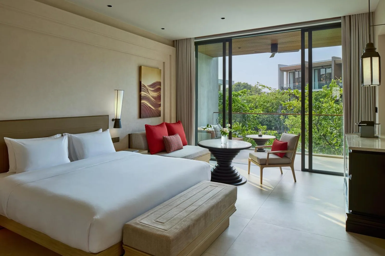 The Barai Hua Hin spacious bedroom with balcony access