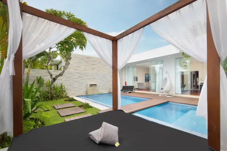 The Daha Luxury Villas cabana with view