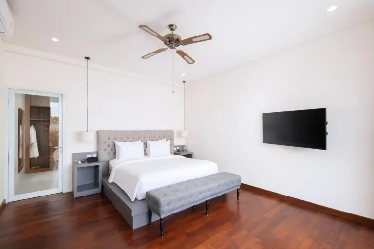 The Daha Luxury Villas elegant bedroom setting