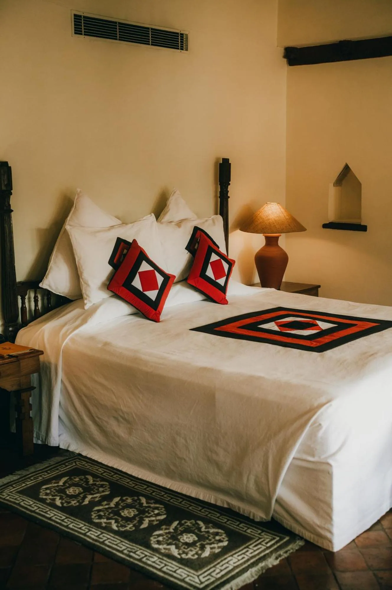 Cozy bed in The Dwarika's Kathmandu