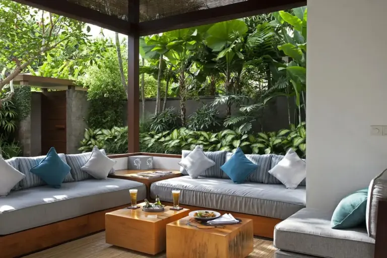 The Elysian Boutique Villa Hotel outdoor seating area