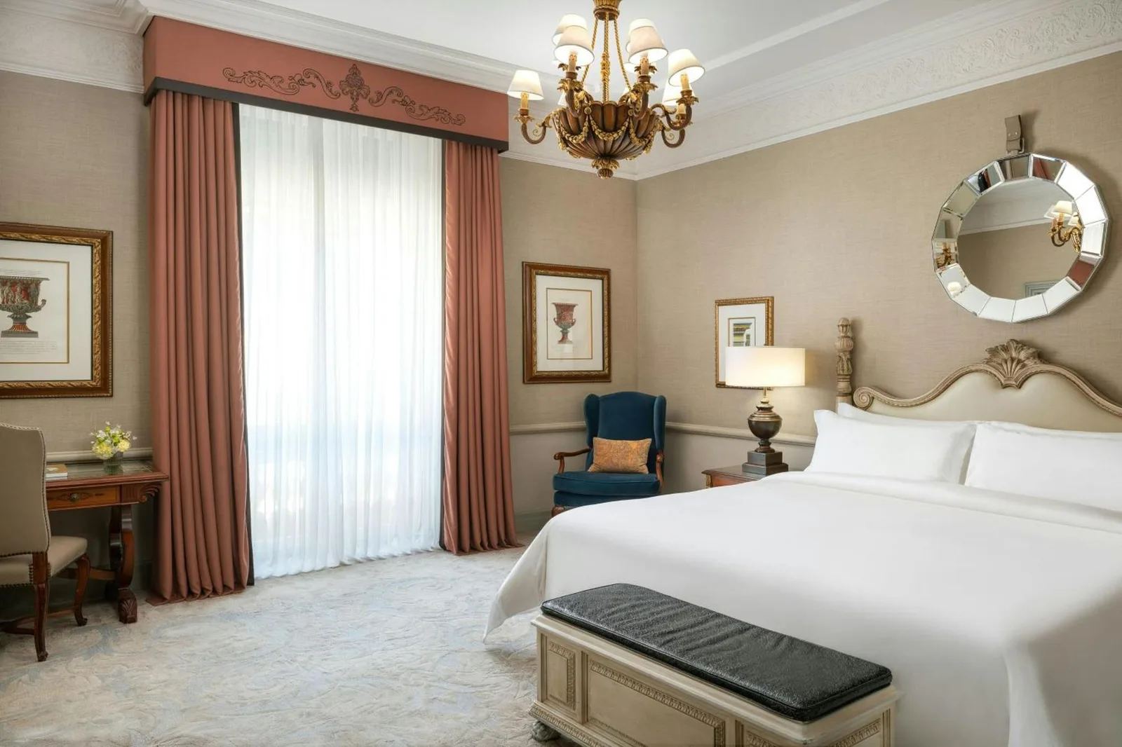 The Excelsior, a Luxury Collection Hotel, Florence deluxe room with king bed