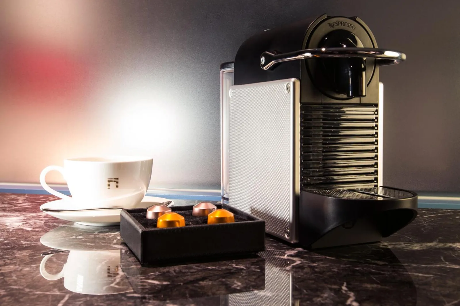 Coffee station in guest room at The Gate Hotel Kyoto Takasegawa