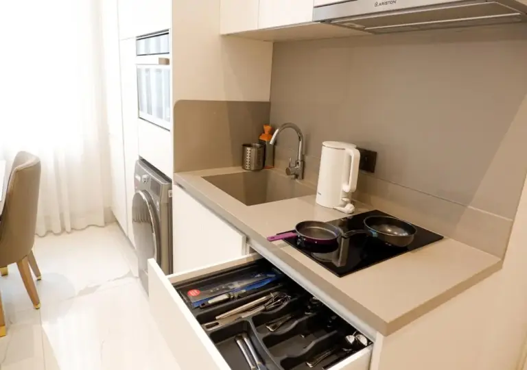 Well-equipped kitchen at The Grand Mansion Menteng