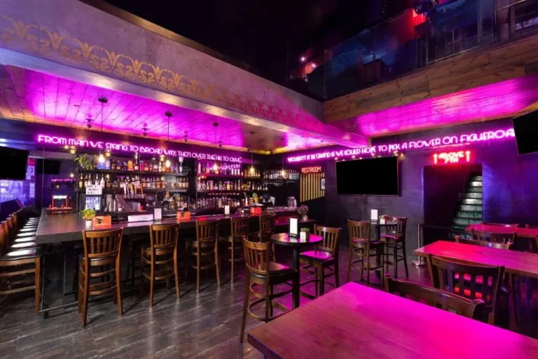 Vibrant bar area at The Haas hotel in California
