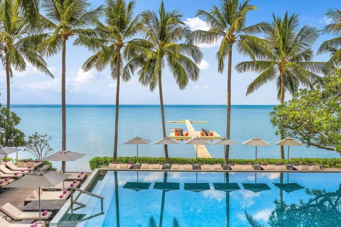 Infinity pool view at The Lamai Samui, Koh Samui