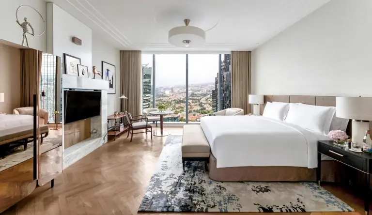Spacious room with a view at The Langham, Jakarta