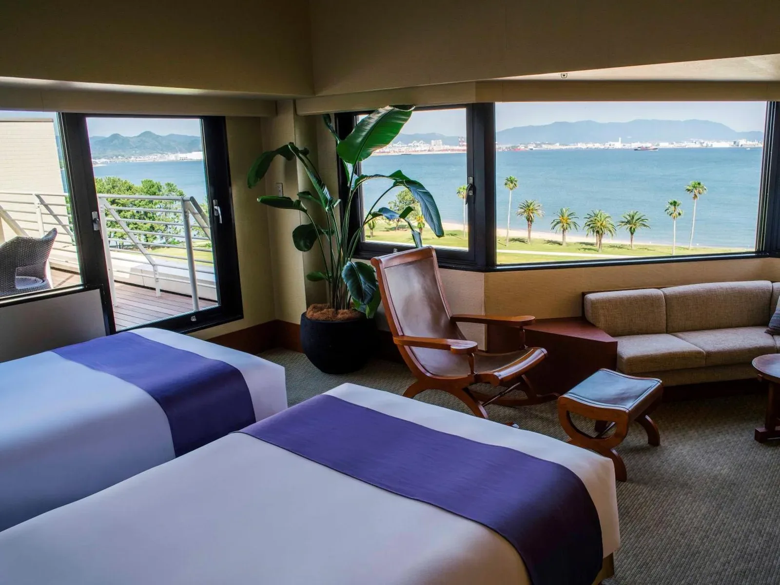 View from the Twin Room at The Luigans Spa and Resort in Fukuoka