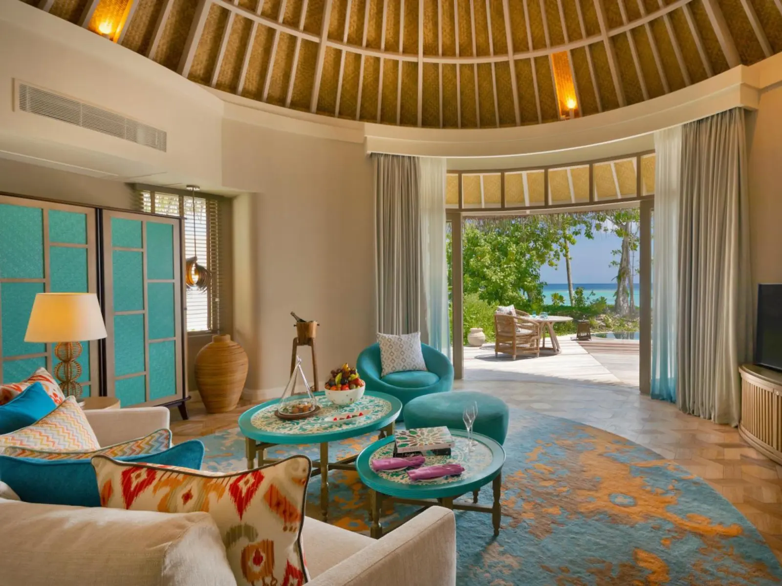 Living area in The Nautilus Maldives