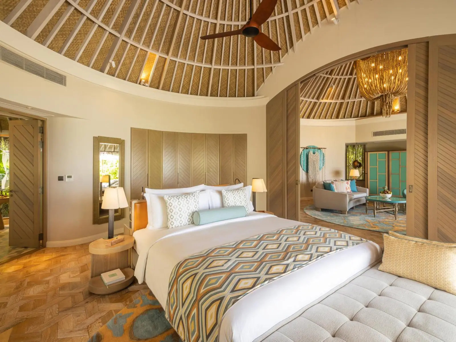 Luxury bedroom in The Nautilus Maldives