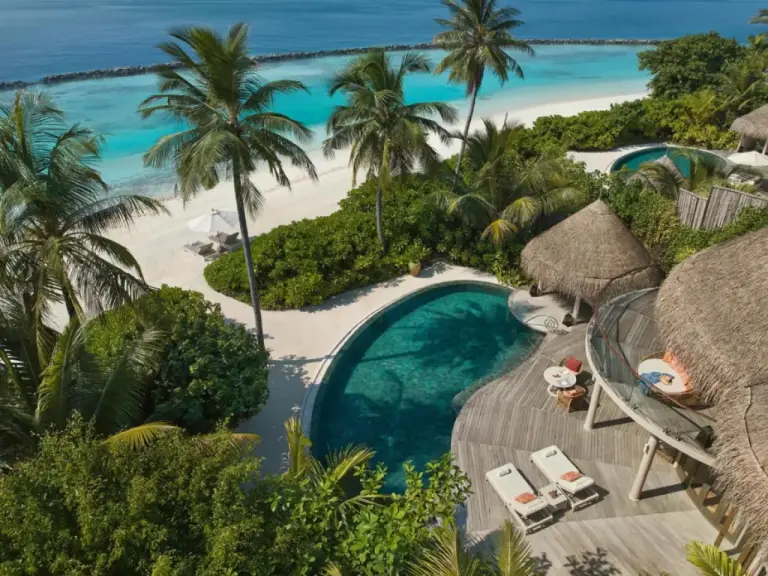 Scenic poolside view at The Nautilus Maldives