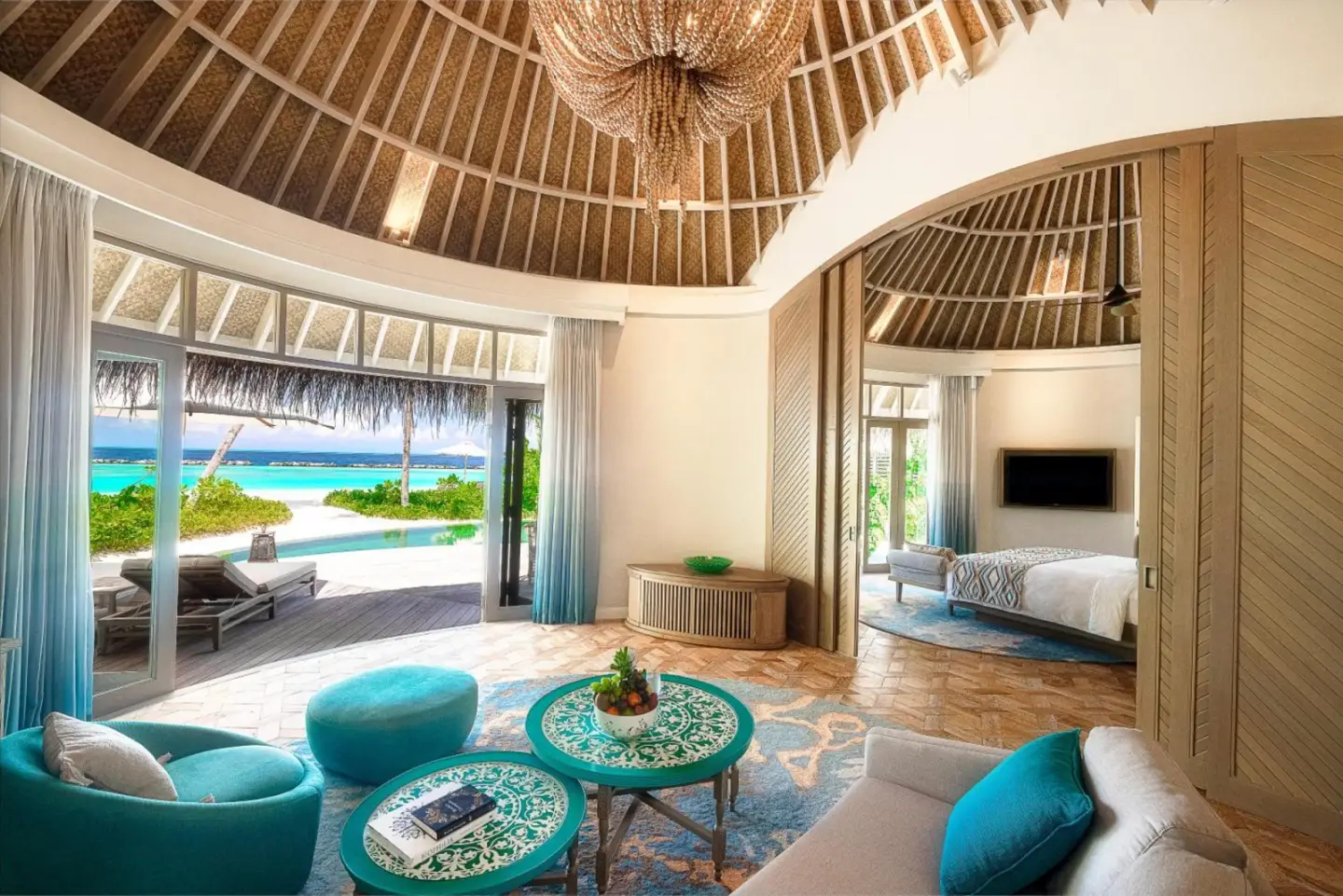 Villa living space at The Nautilus Maldives