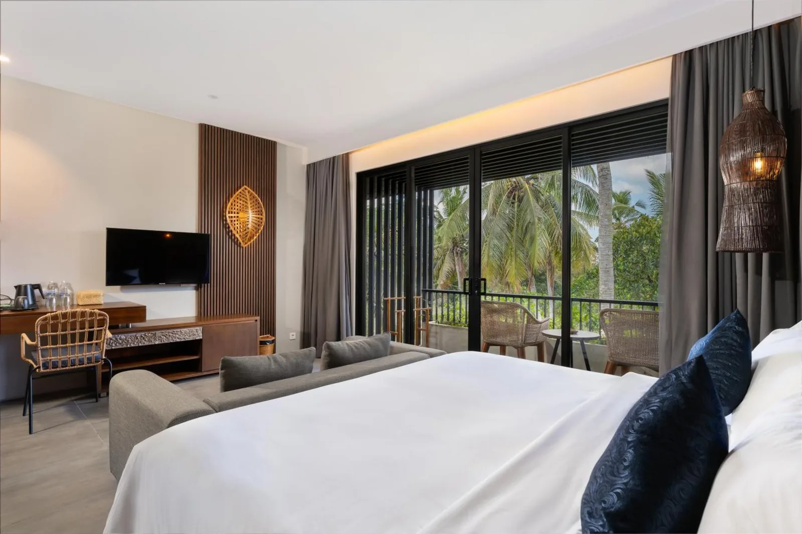 Deluxe-Zimmer mit Balkonblick im The Ning Resort Ubud
