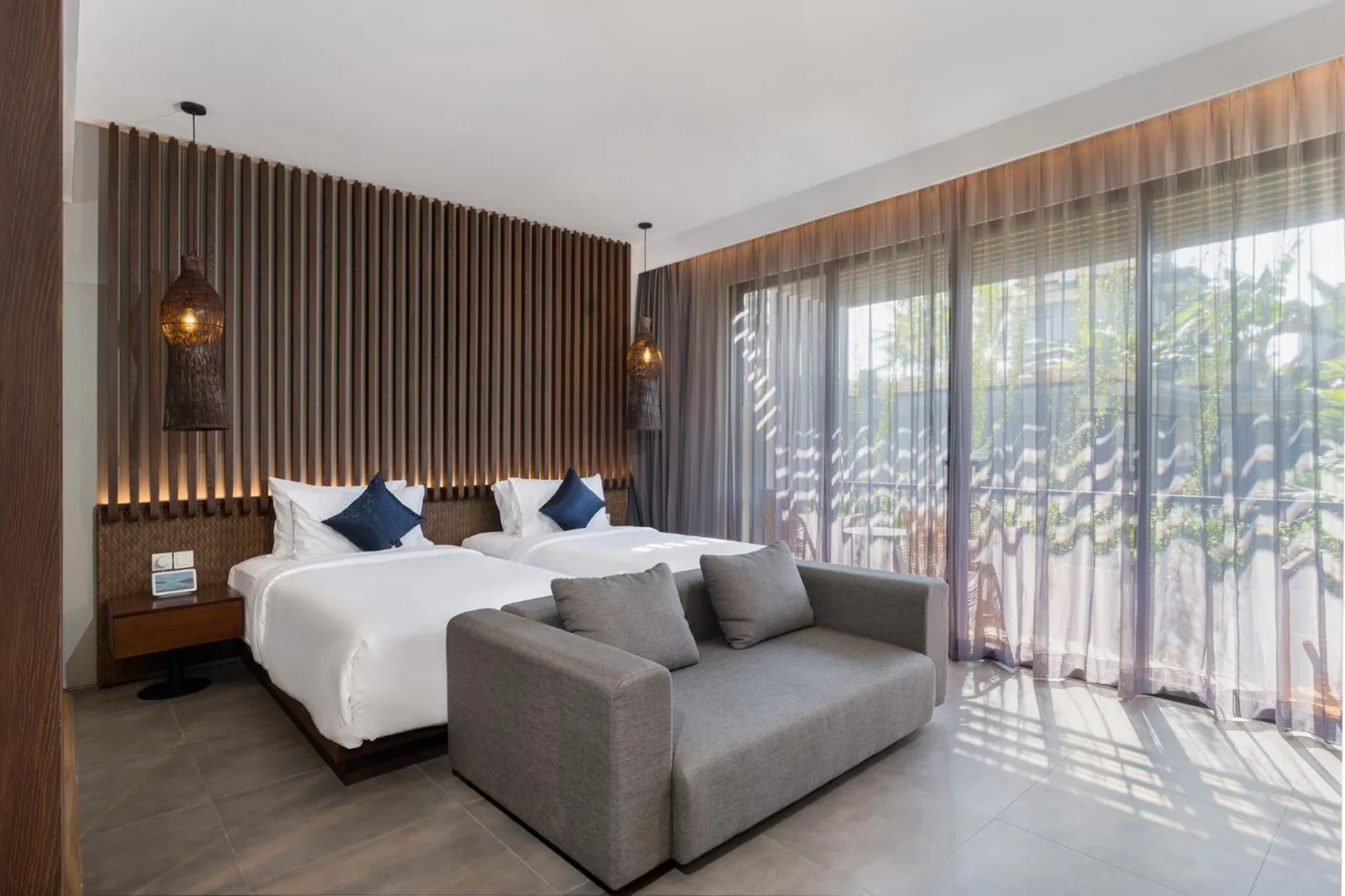 Zweibettzimmer im The Ning Resort Ubud mit Tageslicht
