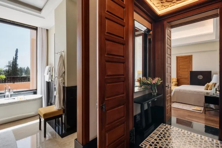 Luxurious bathroom at The Oberoi Marrakech