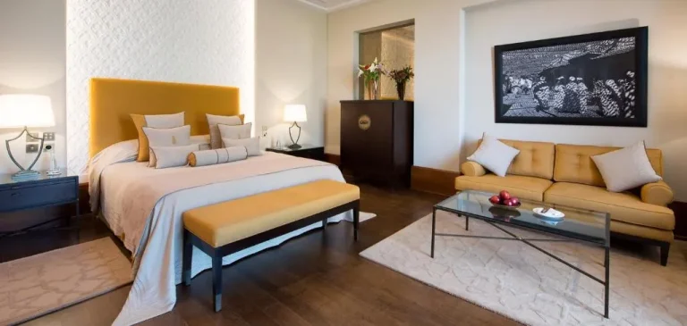 Chic suite interior at The Oberoi Marrakech