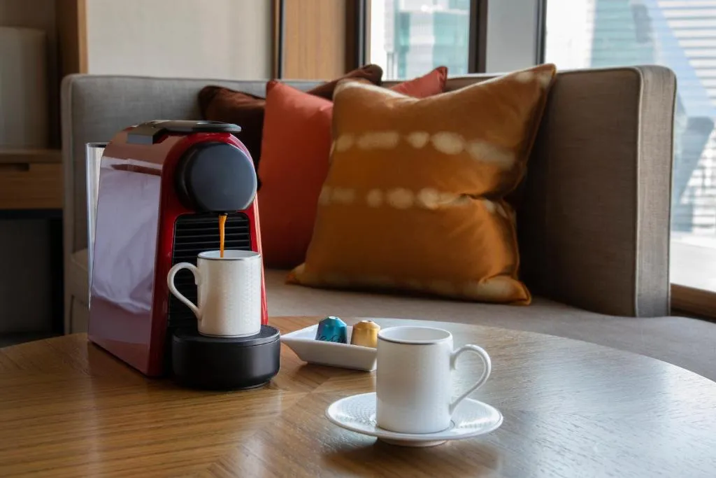 Coffee station in suite at The Okura Tokyo