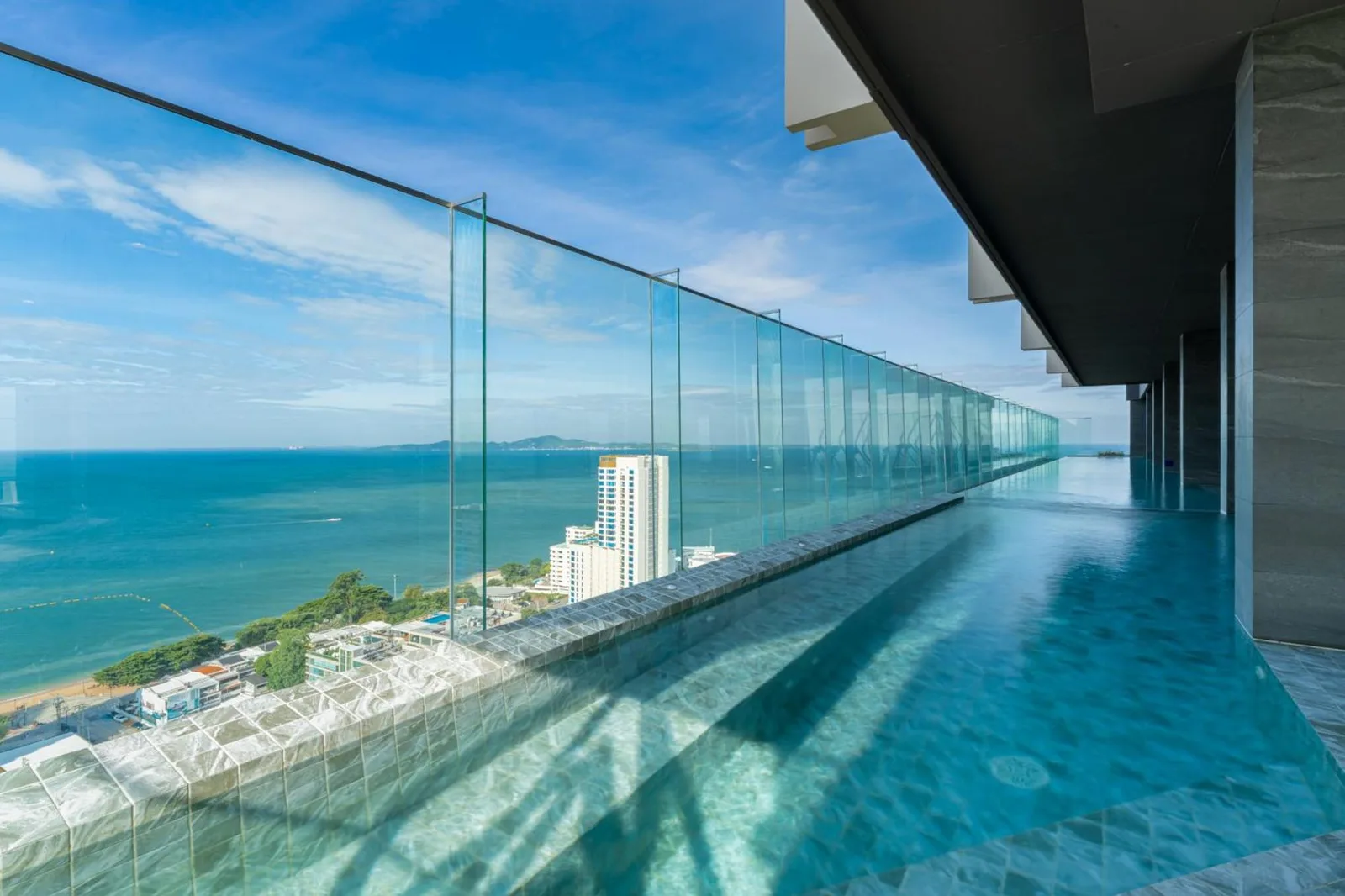 Infinity pool deck at The Panora Pattaya by PH with ocean views in Pattaya