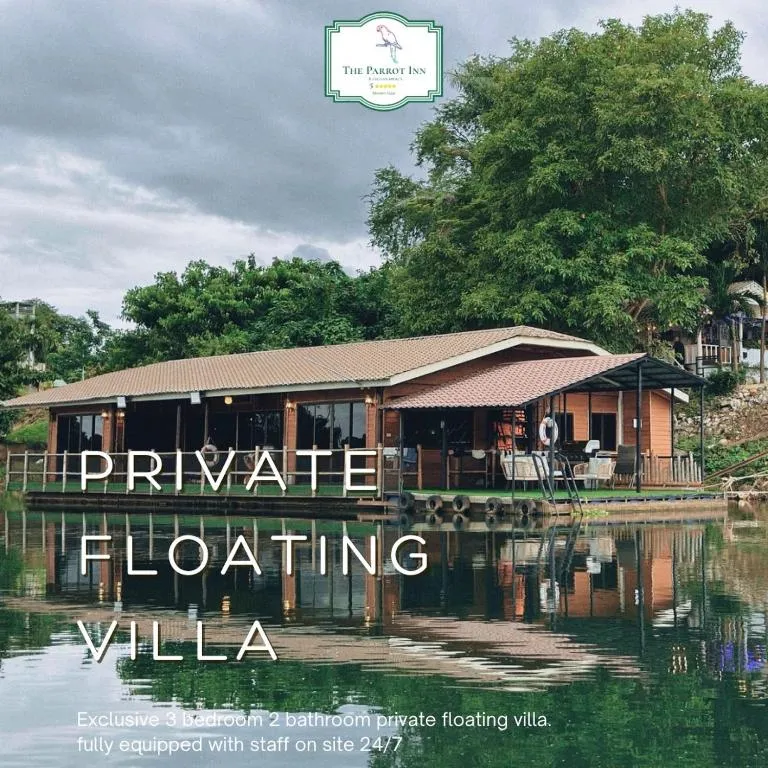Private floating villa at The Parrot Inn Kanchanaburi