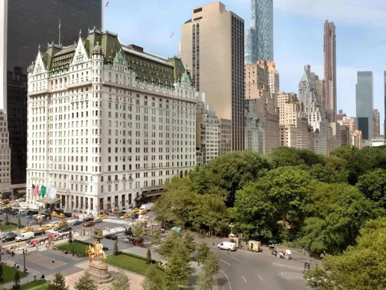Luftaufnahme des The Plaza, A Fairmont Hotel, New York