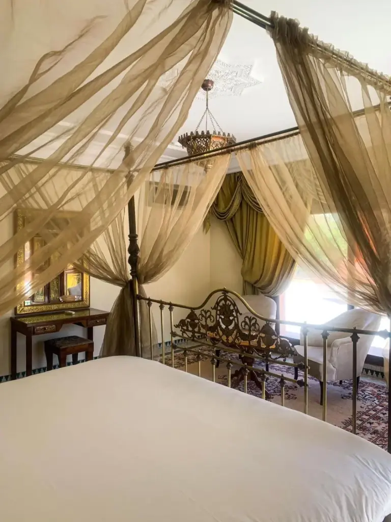 The Red House Marrakech stylish suite with natural light