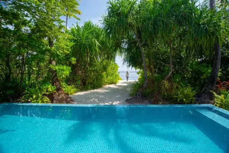 Pasarela de playa de The Residence Maldives at Dhigurah
