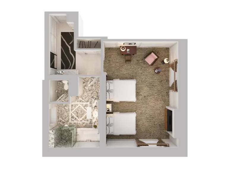 The Ritz-Carlton New York, Central Park Doppelzimmer-Layout