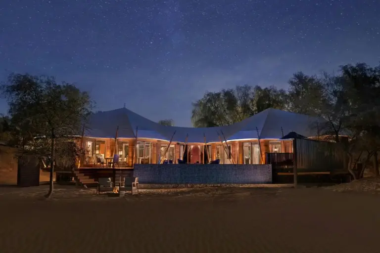 Night view of The Ritz-Carlton Ras Al Khaimah, Al Wadi Desert