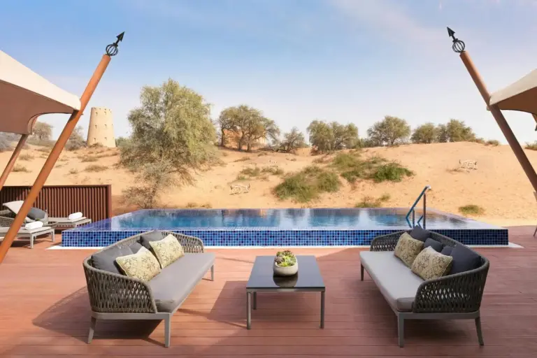 Private pool view at The Ritz-Carlton Ras Al Khaimah, Al Wadi Desert
