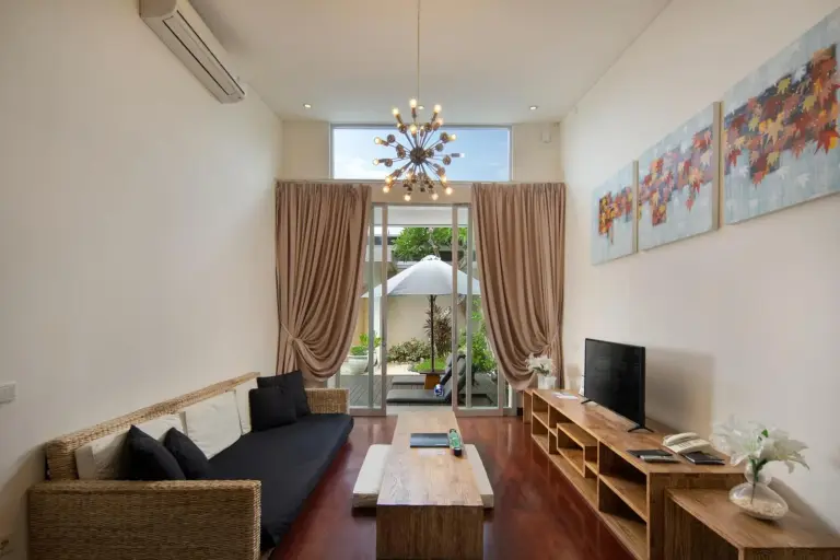 The Seiryu Boutique Bali Villas sonnendurchfluteter Wohnbereich