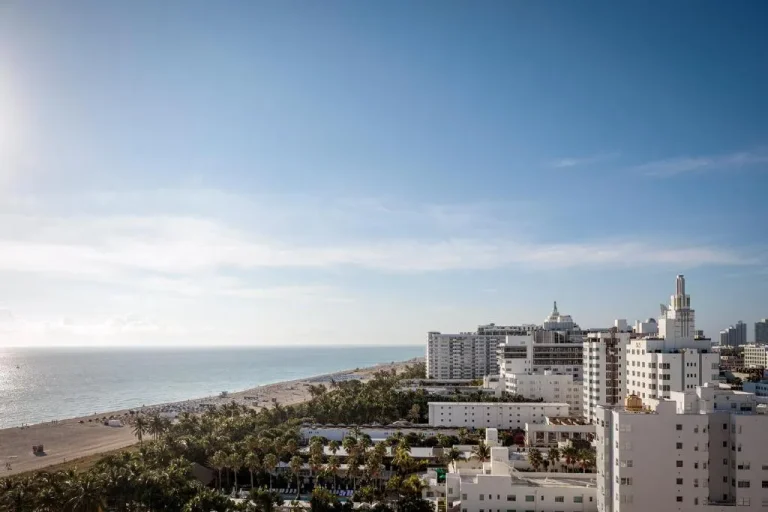 Vue sur la ville et la côte depuis The Shelborne Miami