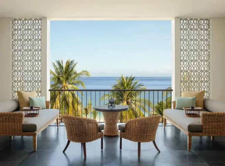 Ocean view balcony at The Sira, a Luxury Collection Resort and Spa, Lombok