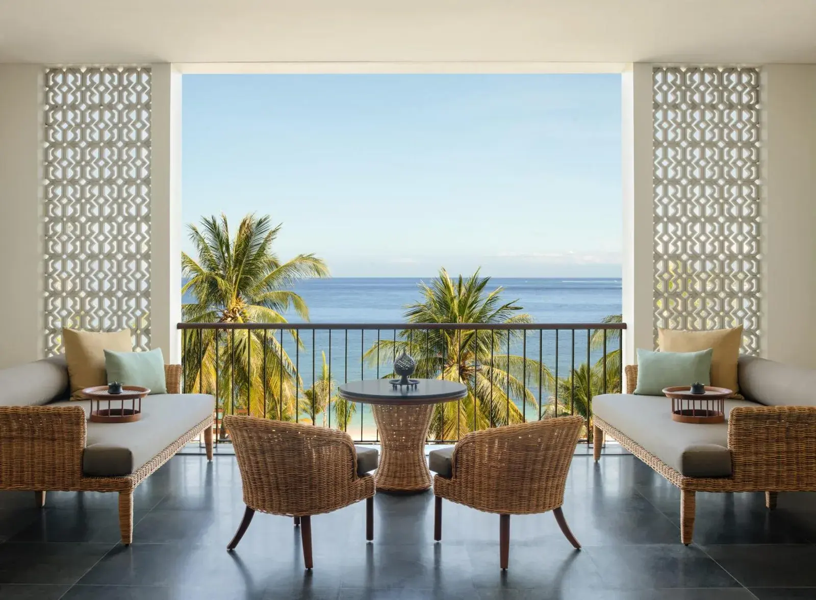Ocean view balcony at The Sira, a Luxury Collection Resort and Spa, Lombok