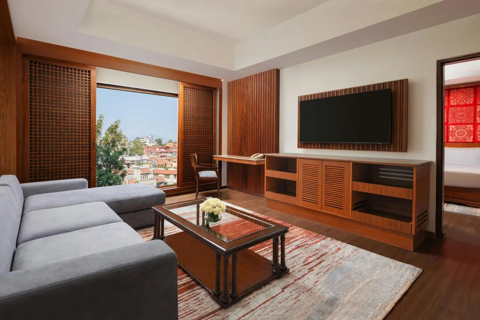 Espace de vie spacieux dans une suite de luxe au The Soaltee Kathmandu