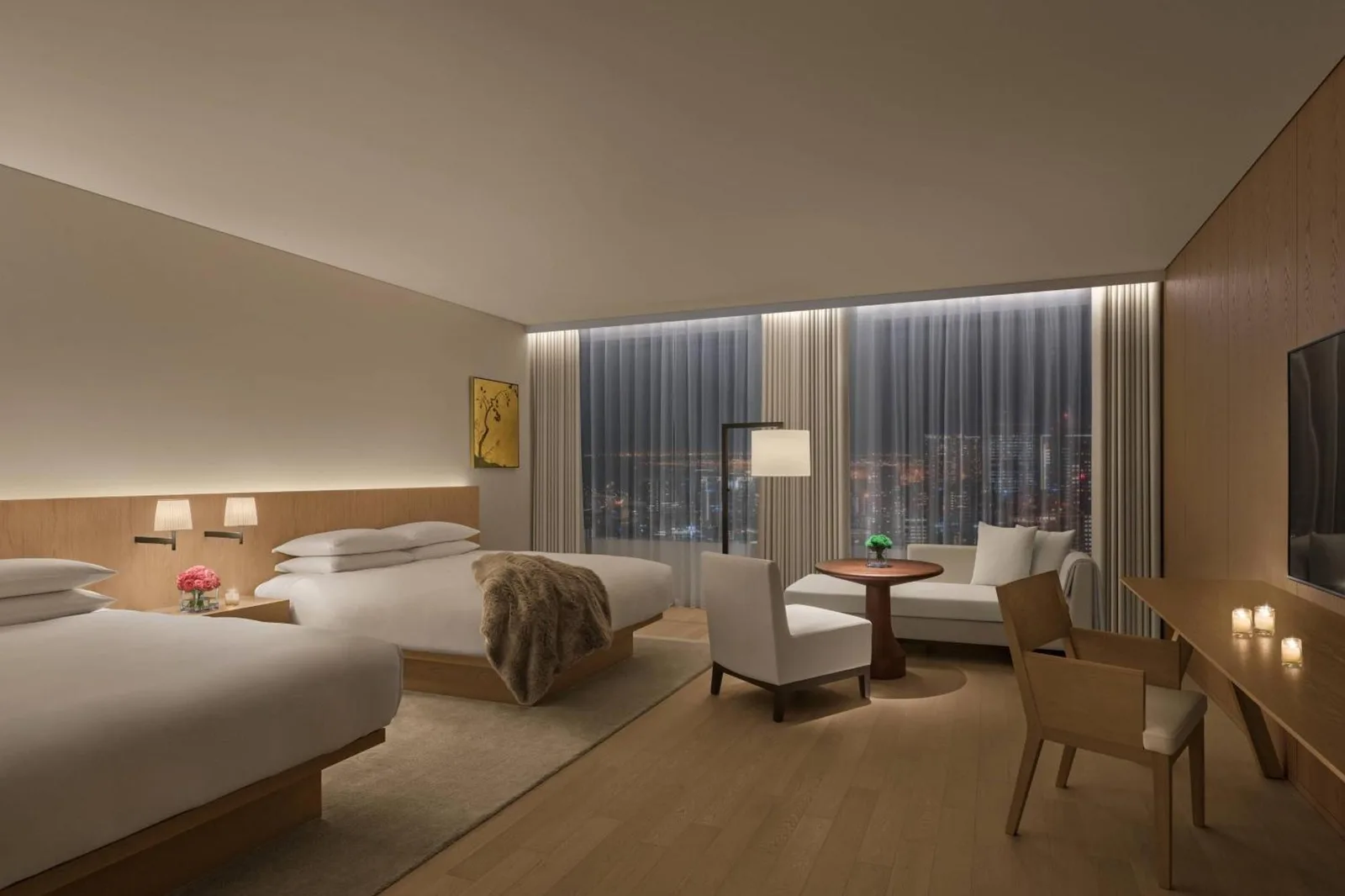 Modern guest room at The Tokyo EDITION, Toranomon