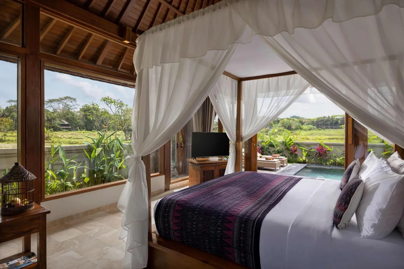 Chambre panoramique avec vue sur les rizières au The Ubud Village Resort & Spa