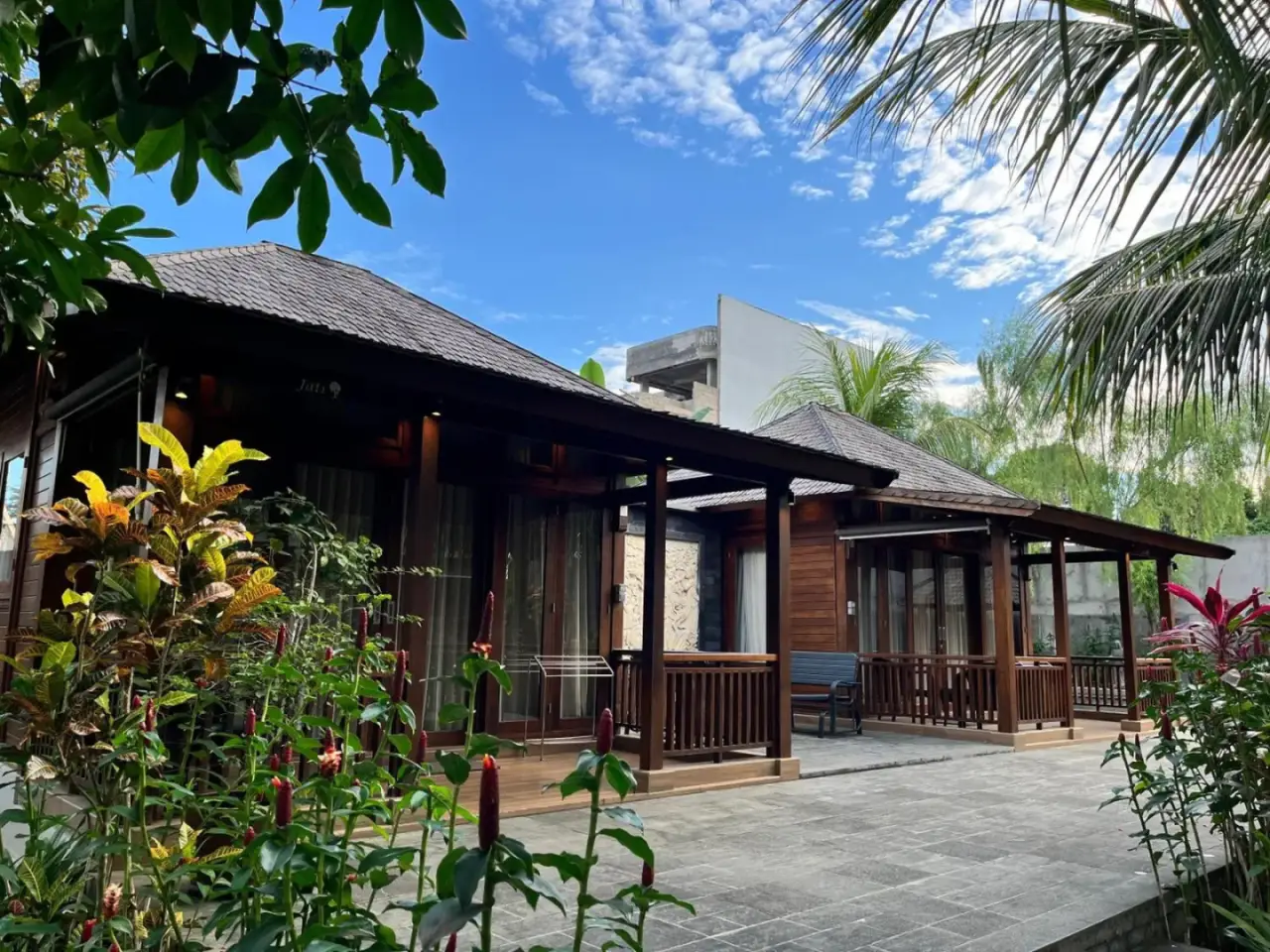 Schöner Blick auf die Gärten im The Valerian Villa Ubud