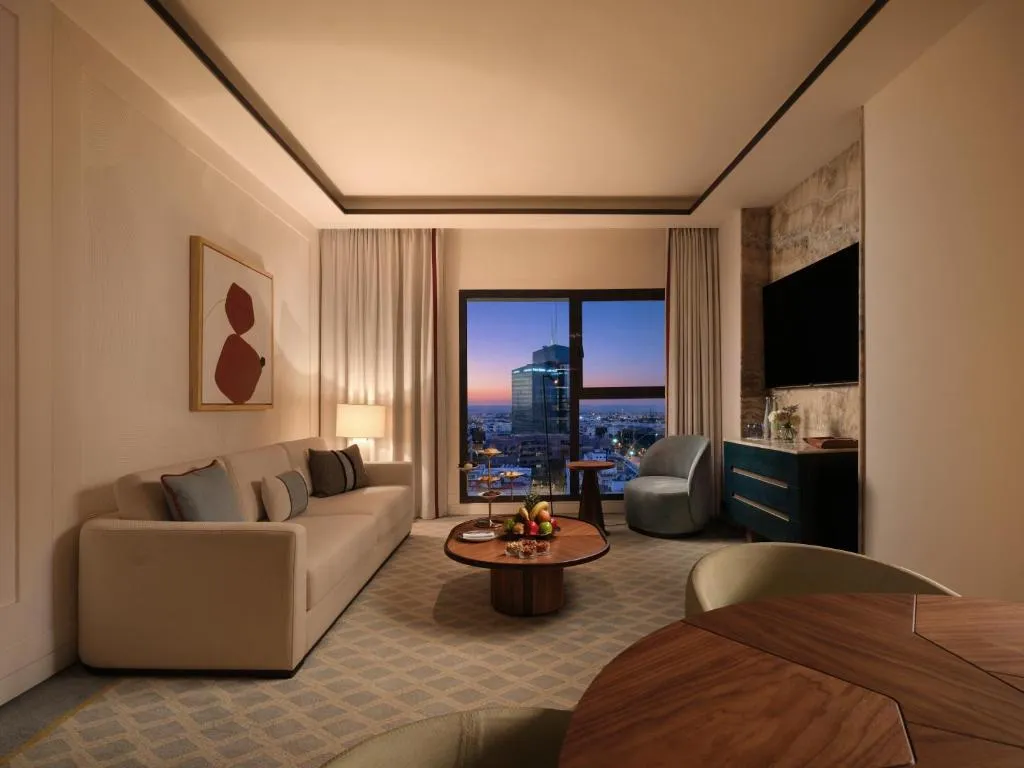 Living room in a suite at The View Rabat