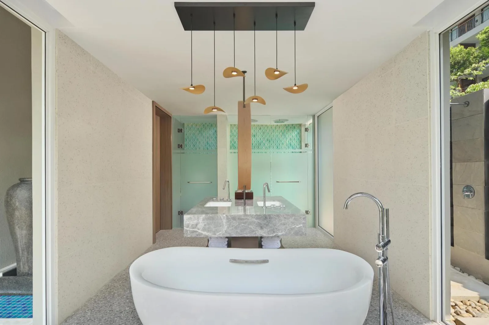 Luxury spa bathroom at The Westin Nirup Island Resort & Spa.