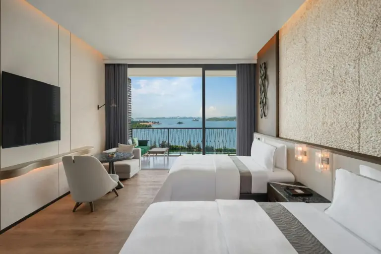 Twin bed room at The Westin Nirup Island Resort & Spa.