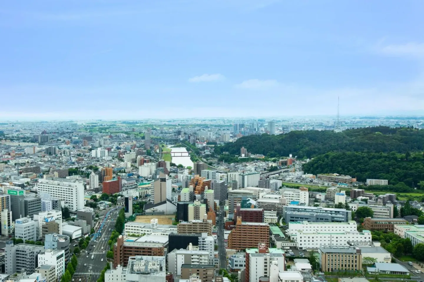 Vue panoramique sur la ville depuis The Westin Sendai