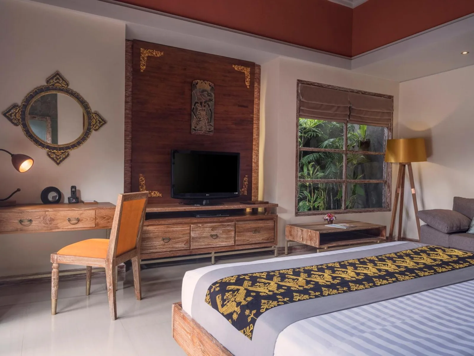 Bedroom interior at The Wolas Villas in Seminyak