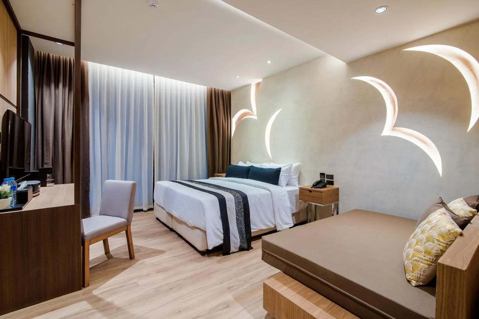 Habitación amplia y alargada en The Yana Villas Hua Hin